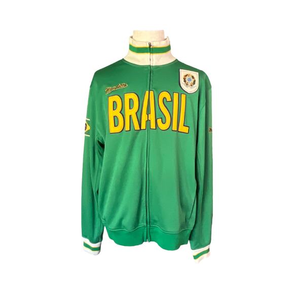 Mondetta Brasil Track Jacket Green Zip-Up Soccer Full Zip Retro Style XXL - Picture 1 of 9
